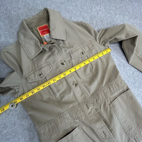 ISAAC MIZRAHI for TARGET Jacket Womens S Khaki Tan Cotton Fitted Utility Style - Picture 3 of 9